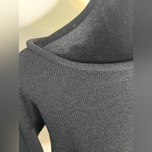 Vintage Lianee Barnes designer unique beaded sweater holiday formal Black med EC - Picture 4 of 11